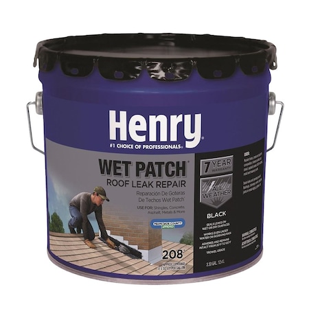 Wet Patch Henry Smooth Black Asphalt All-Weather Roof Cement 3.3 gal HE208061